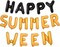 Summerween Balloons Banner Summer Halloween Party Decorations (Black Orange) 0.1 x 0.1 x 0.1 inches